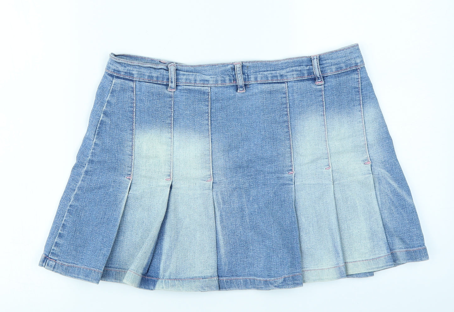 New Look Womens Blue  Denim Flare Skirt Size 12