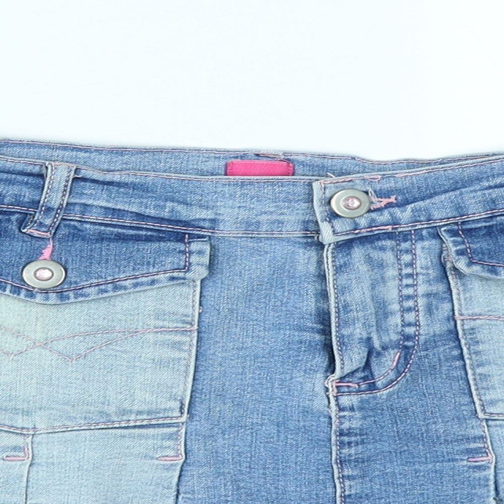 New Look Womens Blue  Denim Flare Skirt Size 12