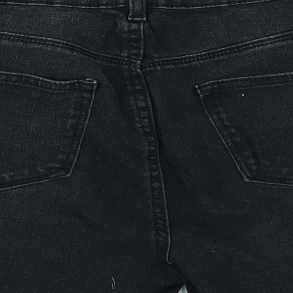 Denim Co Womens Black  Denim Mom Shorts Size 14