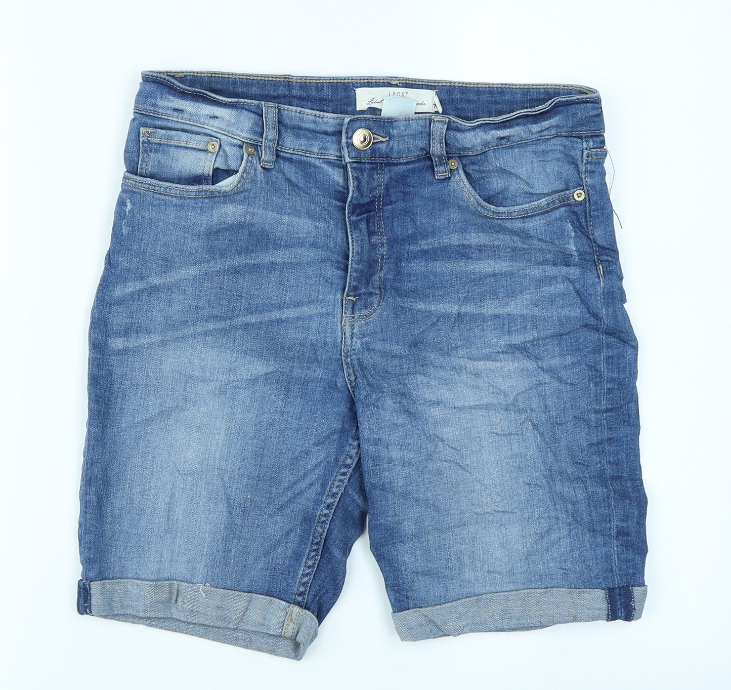 L.O.G.G Womens Blue  Denim Boyfriend Shorts Size 10