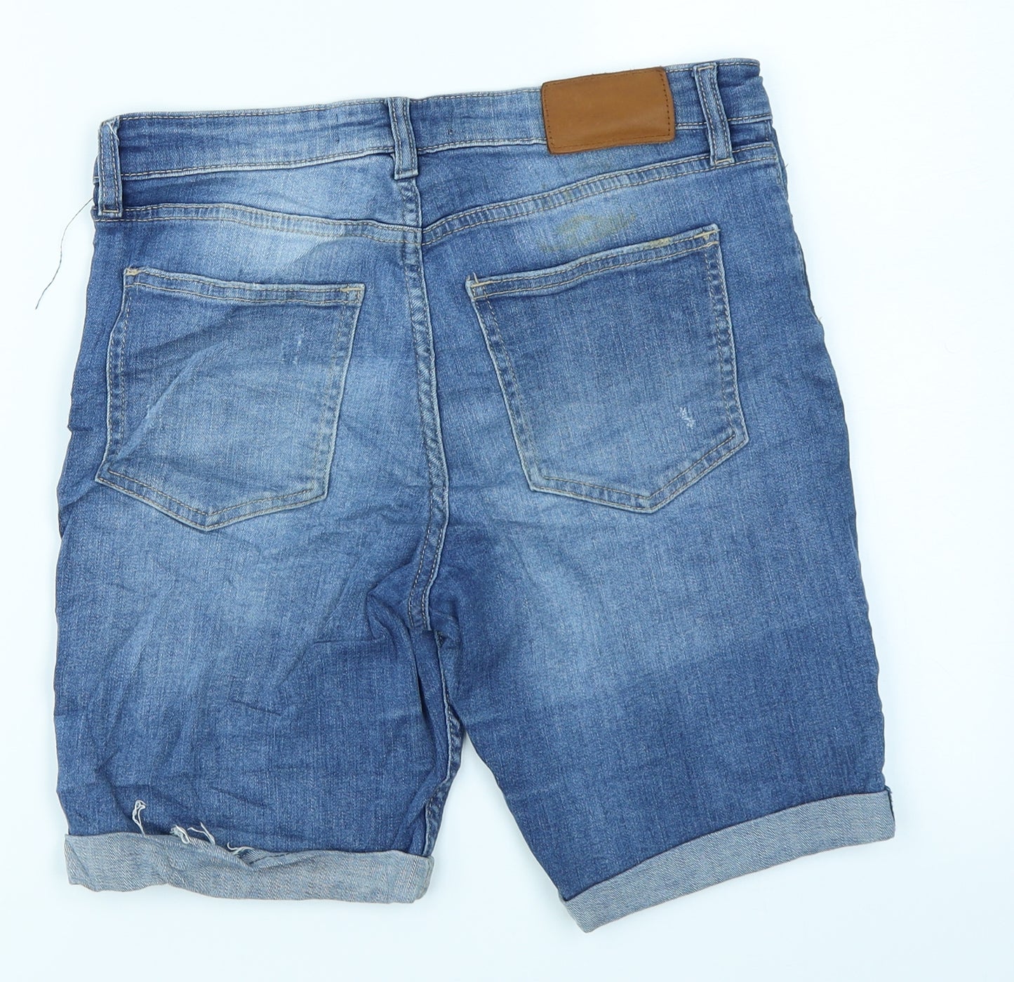 L.O.G.G Womens Blue  Denim Boyfriend Shorts Size 10
