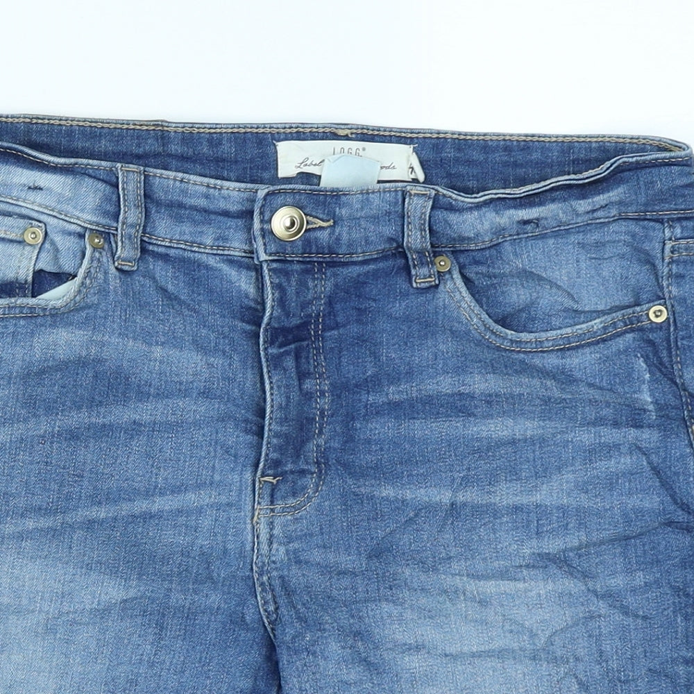 L.O.G.G Womens Blue  Denim Boyfriend Shorts Size 10