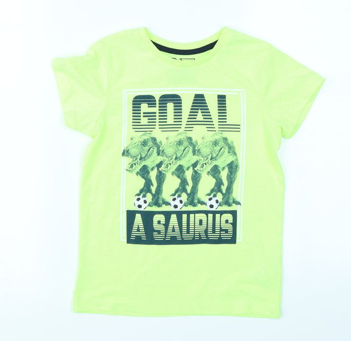 URBN DEPT Boys Yellow Basic T-Shirt Size 6 Years