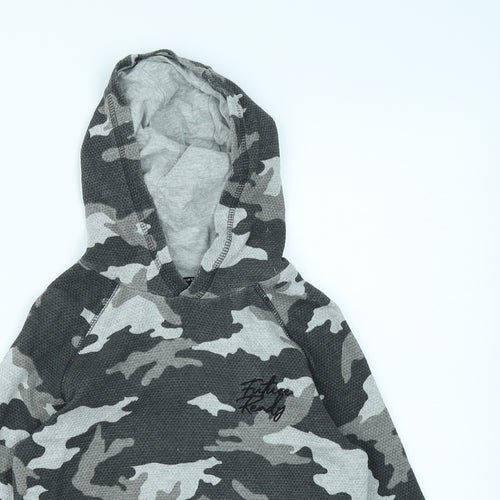 George Boys Grey Camouflage  Pullover Hoodie Size 7-8 Years