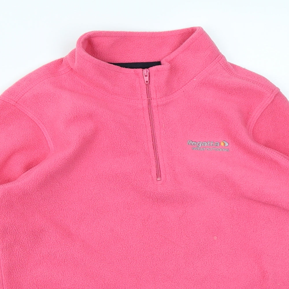 Regatta Girls Pink  Fleece Pullover Sweatshirt Size 9-10 Years