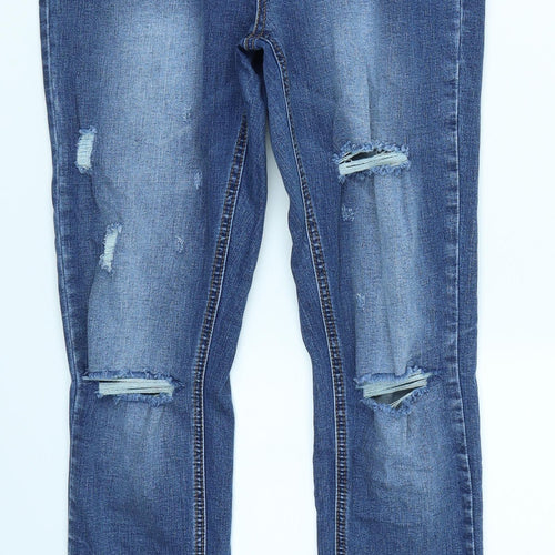 Missguided Womens Blue  Denim Skinny Jeans Size 30 in L27 in