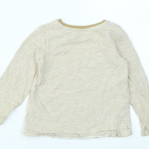 NEXT Girls Brown Striped  Basic T-Shirt Size 12-18 Months