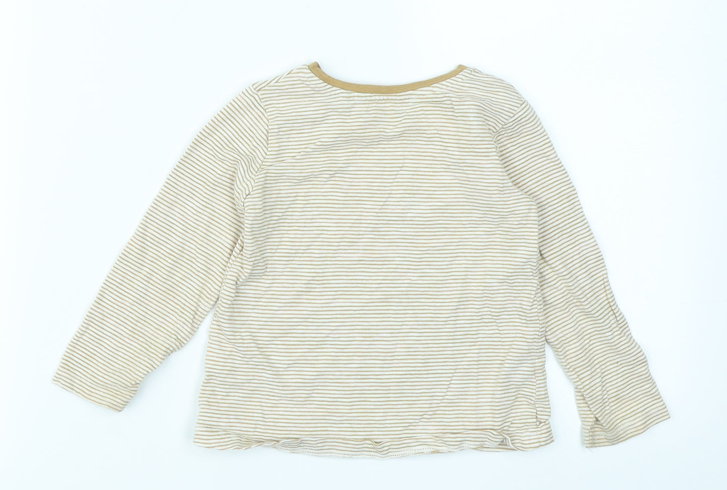 NEXT Girls Brown Striped  Basic T-Shirt Size 12-18 Months