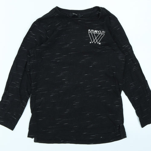 George Boys Black   Basic T-Shirt Size 6-7 Years