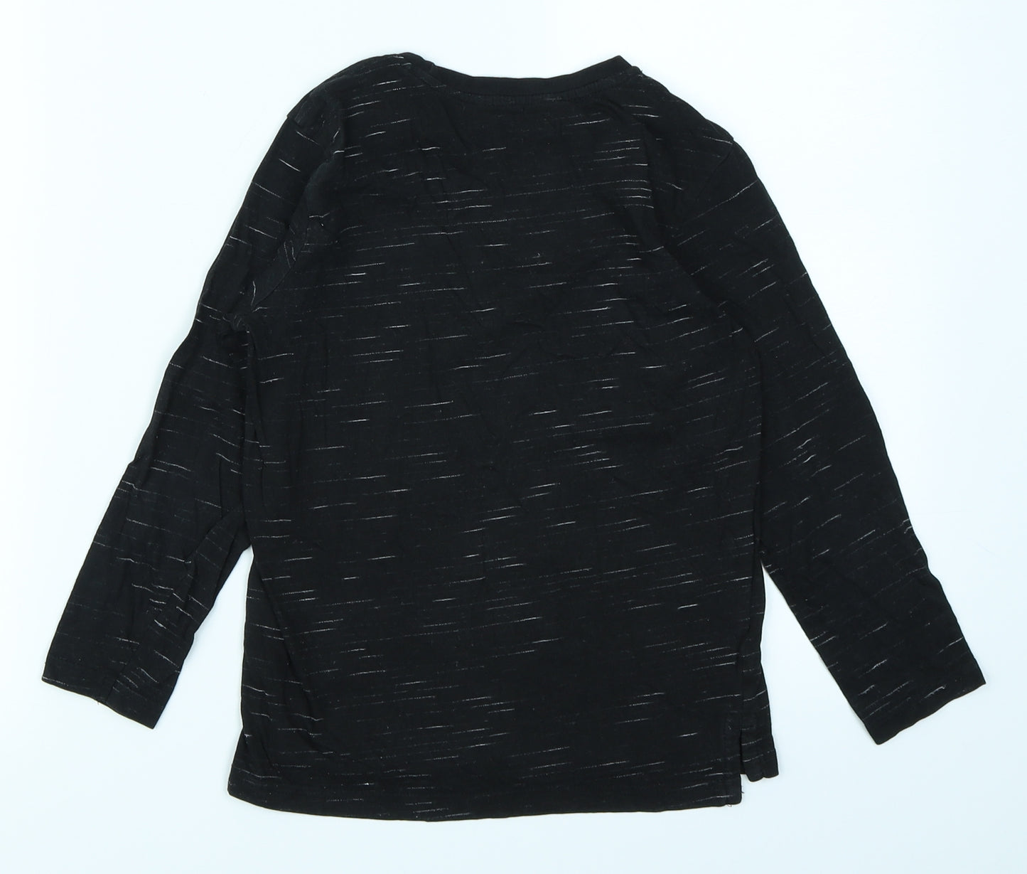 George Boys Black   Basic T-Shirt Size 6-7 Years