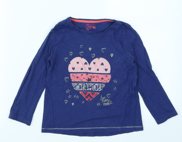 F&F Girls Blue   Basic T-Shirt Size 4-5 Years