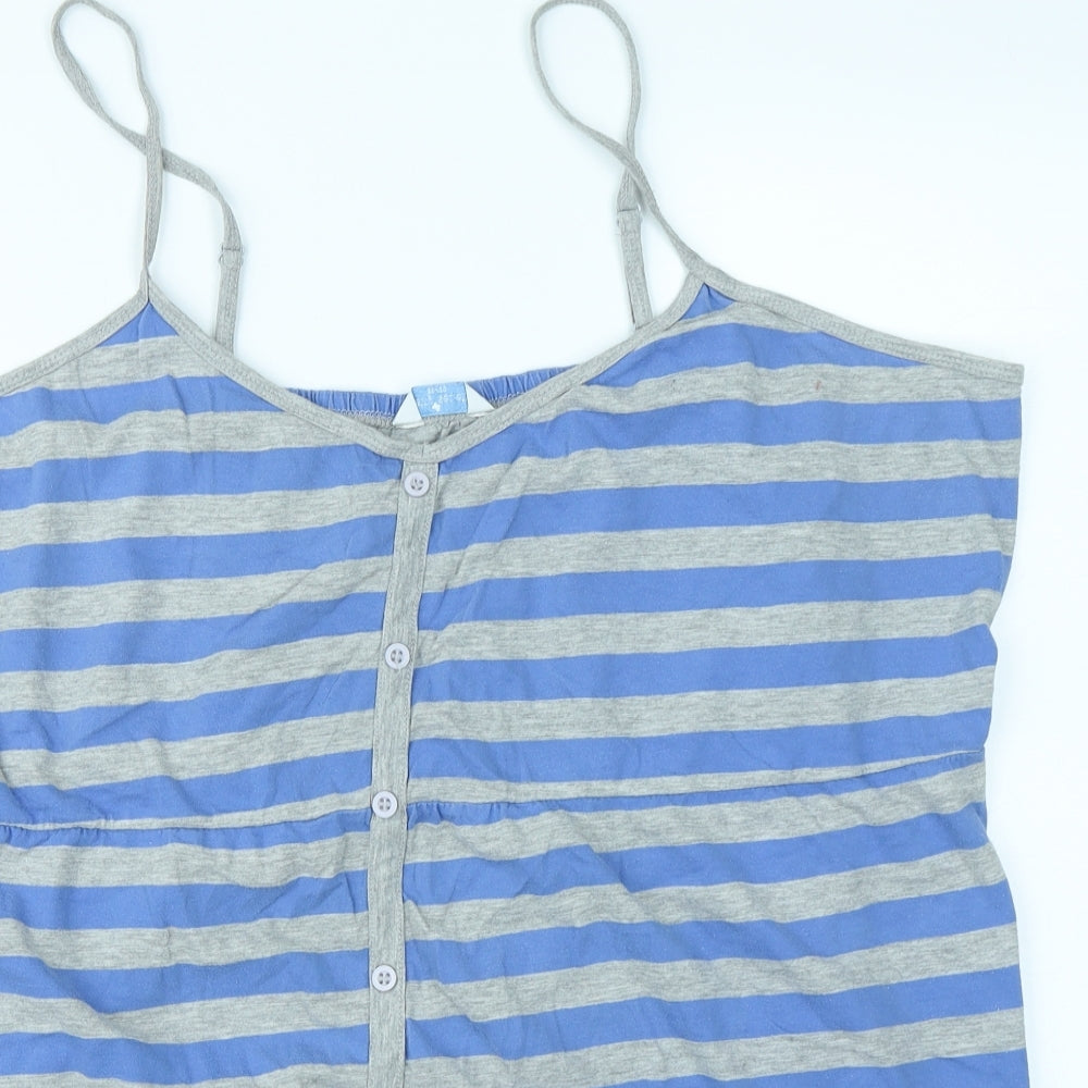 Pretty Secrets Womens Blue Striped  Camisole T-Shirt Size 28
