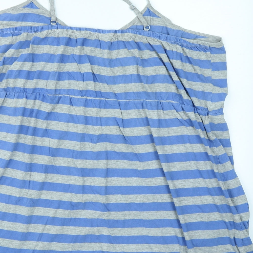Pretty Secrets Womens Blue Striped  Camisole T-Shirt Size 28