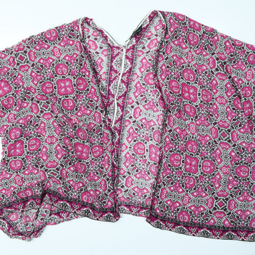 New Look Womens Pink Paisley  Shrug Jumper Size 14