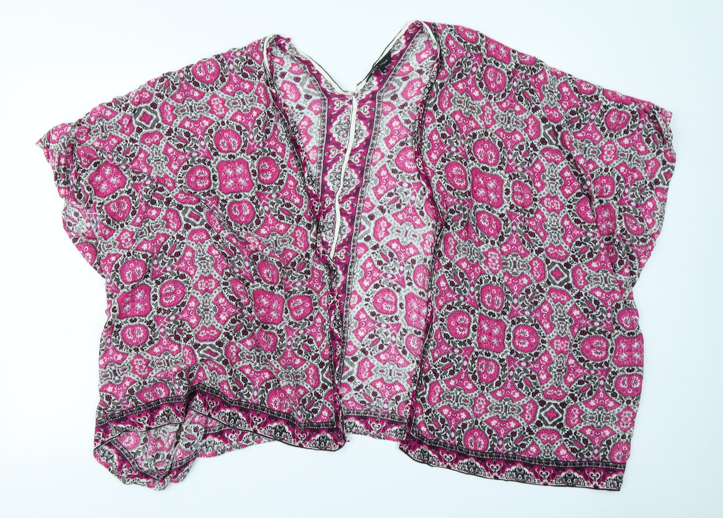 New Look Womens Pink Paisley  Shrug Jumper Size 14