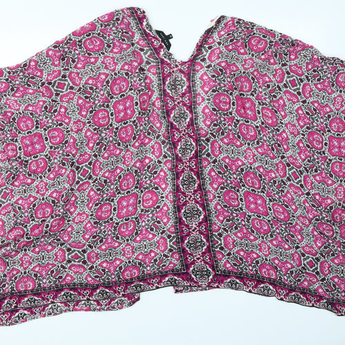 New Look Womens Pink Paisley  Shrug Jumper Size 14