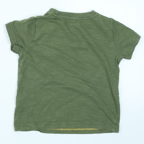F&F Boys Green   Basic T-Shirt Size 18-24 Months  - Dinosaur