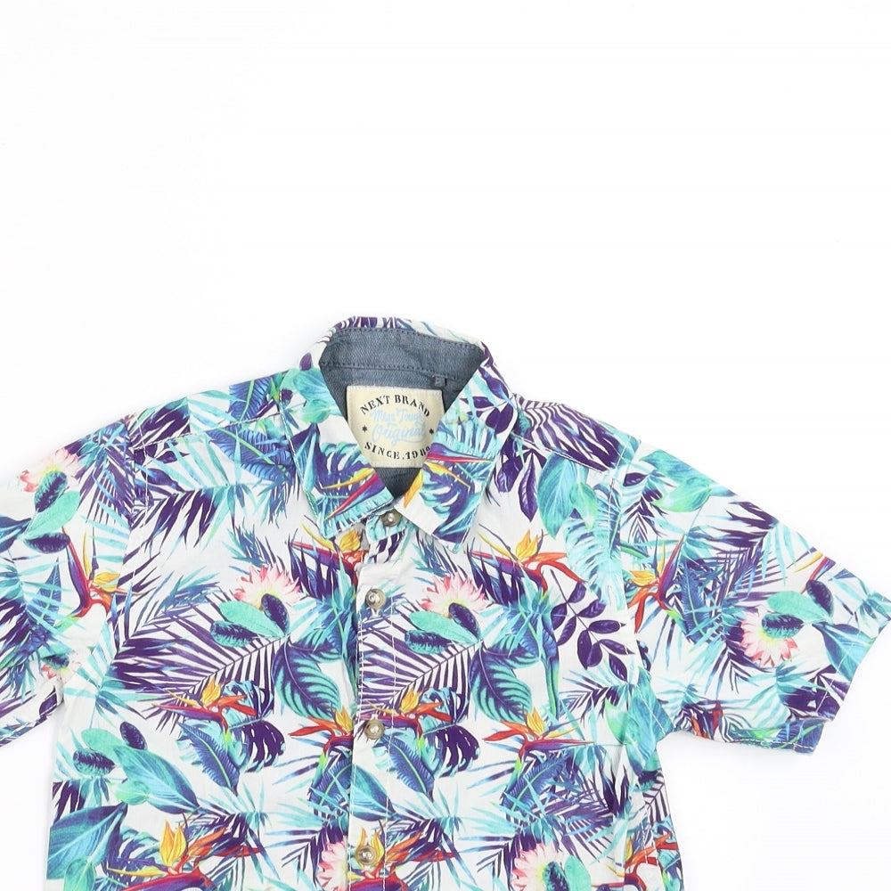 NEXT Boys Multicoloured Floral  Basic Button-Up Size 3-4 Years  - Tropical Print