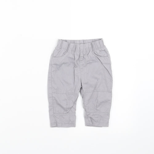 George Boys Grey   Cargo Trousers Size 3-6 Months