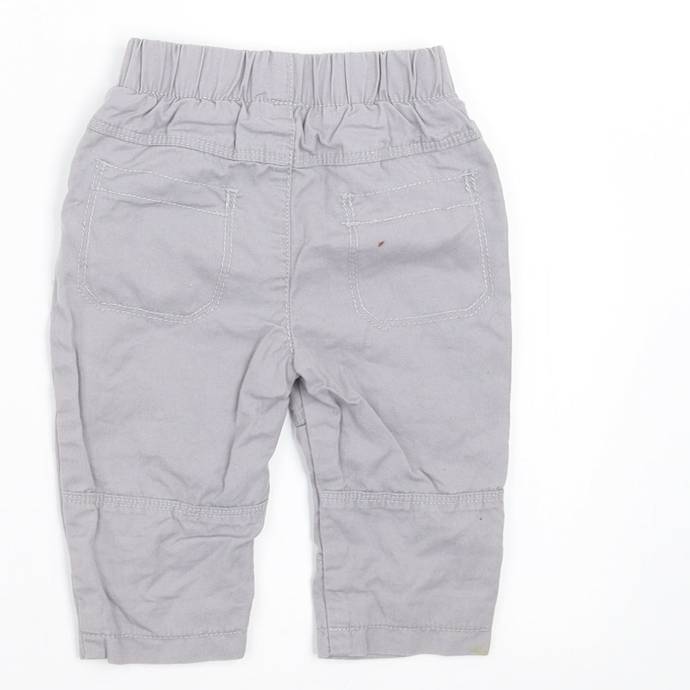 George Boys Grey   Cargo Trousers Size 3-6 Months