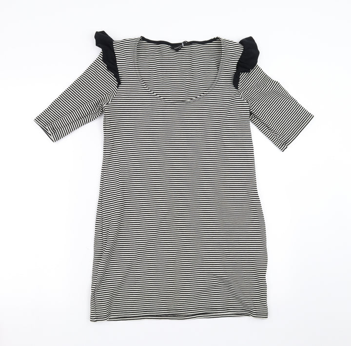 Dorothy Perkins Womens Black Striped Mini Size 14