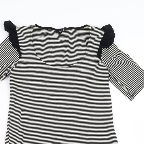 Dorothy Perkins Womens Black Striped  Mini  Size 14
