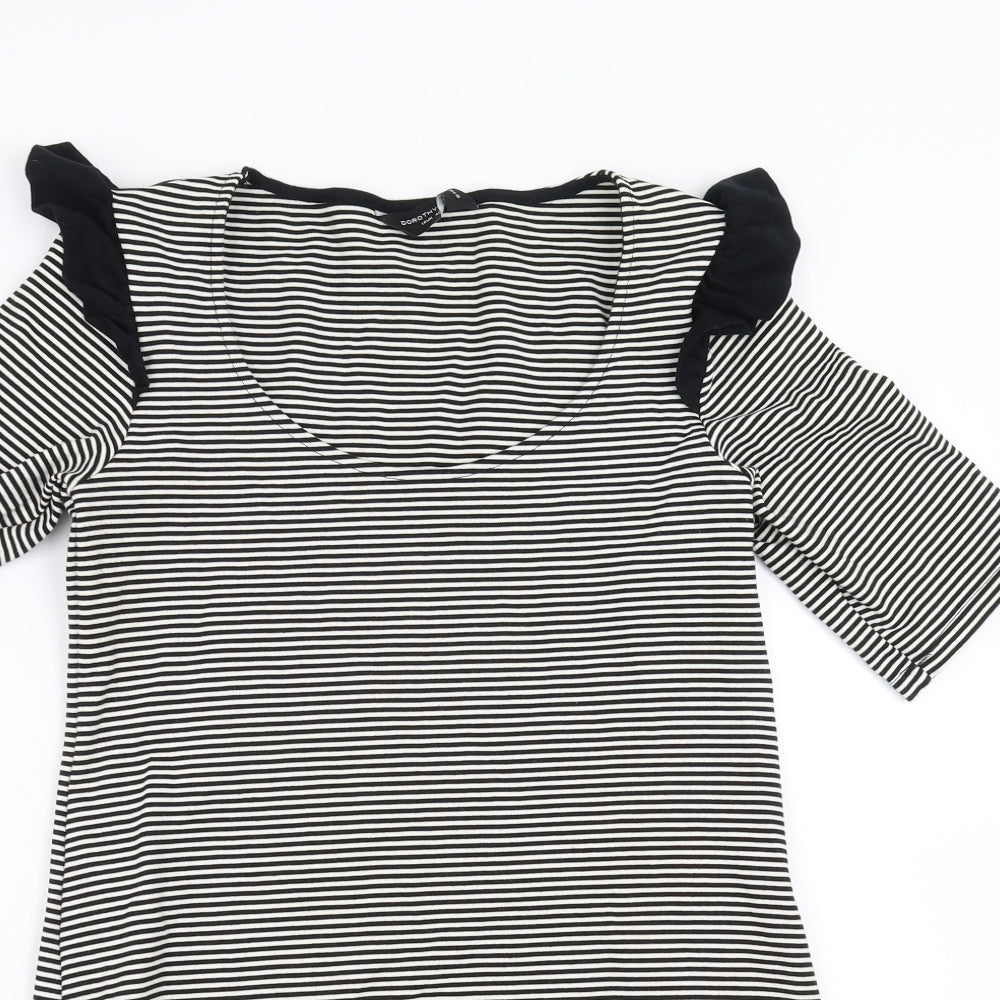 Dorothy Perkins Womens Black Striped  Mini  Size 14