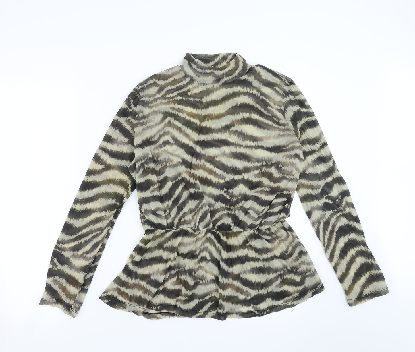 Very Womens Green Striped  Basic Blouse Size 20  - sheer