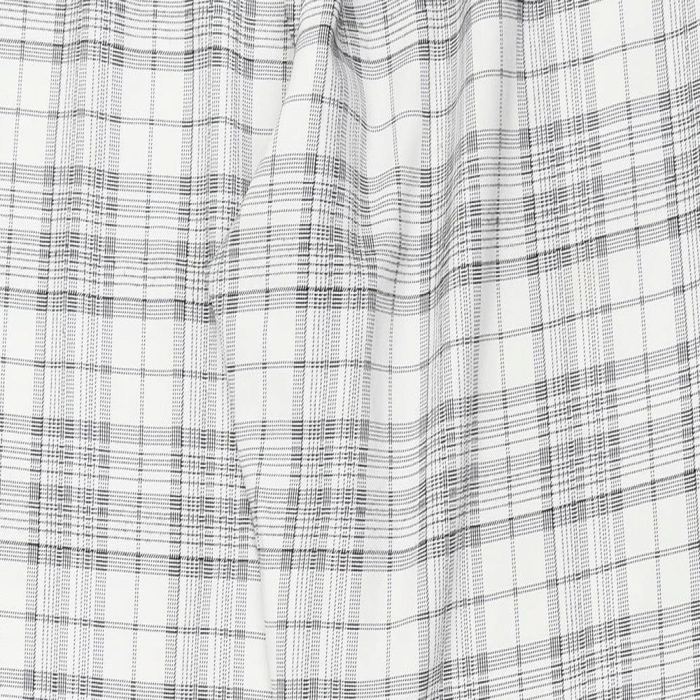 Primark Womens White Check  Trousers  Size 20 L28 in