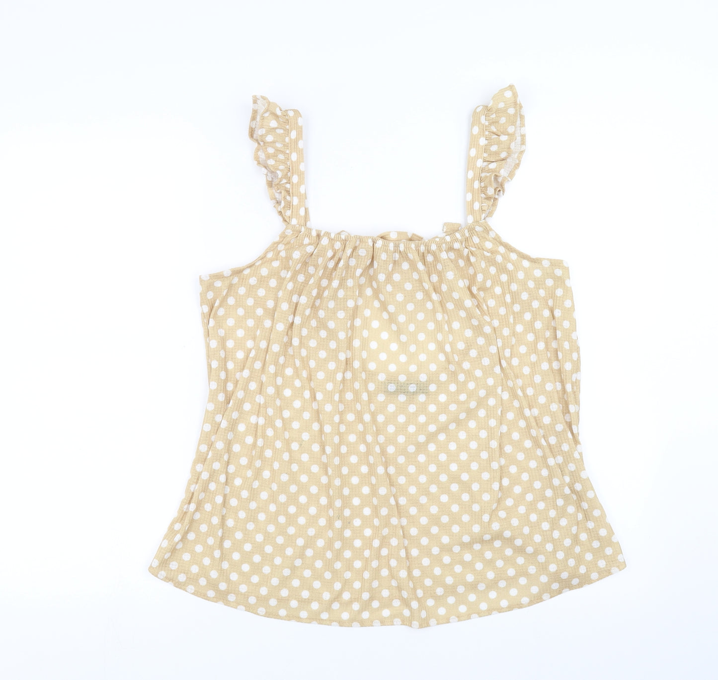 F&F Womens Yellow Polka Dot  Camisole Blouse Size 16