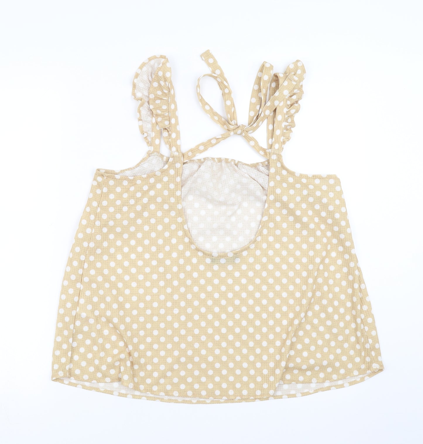 F&F Womens Yellow Polka Dot  Camisole Blouse Size 16