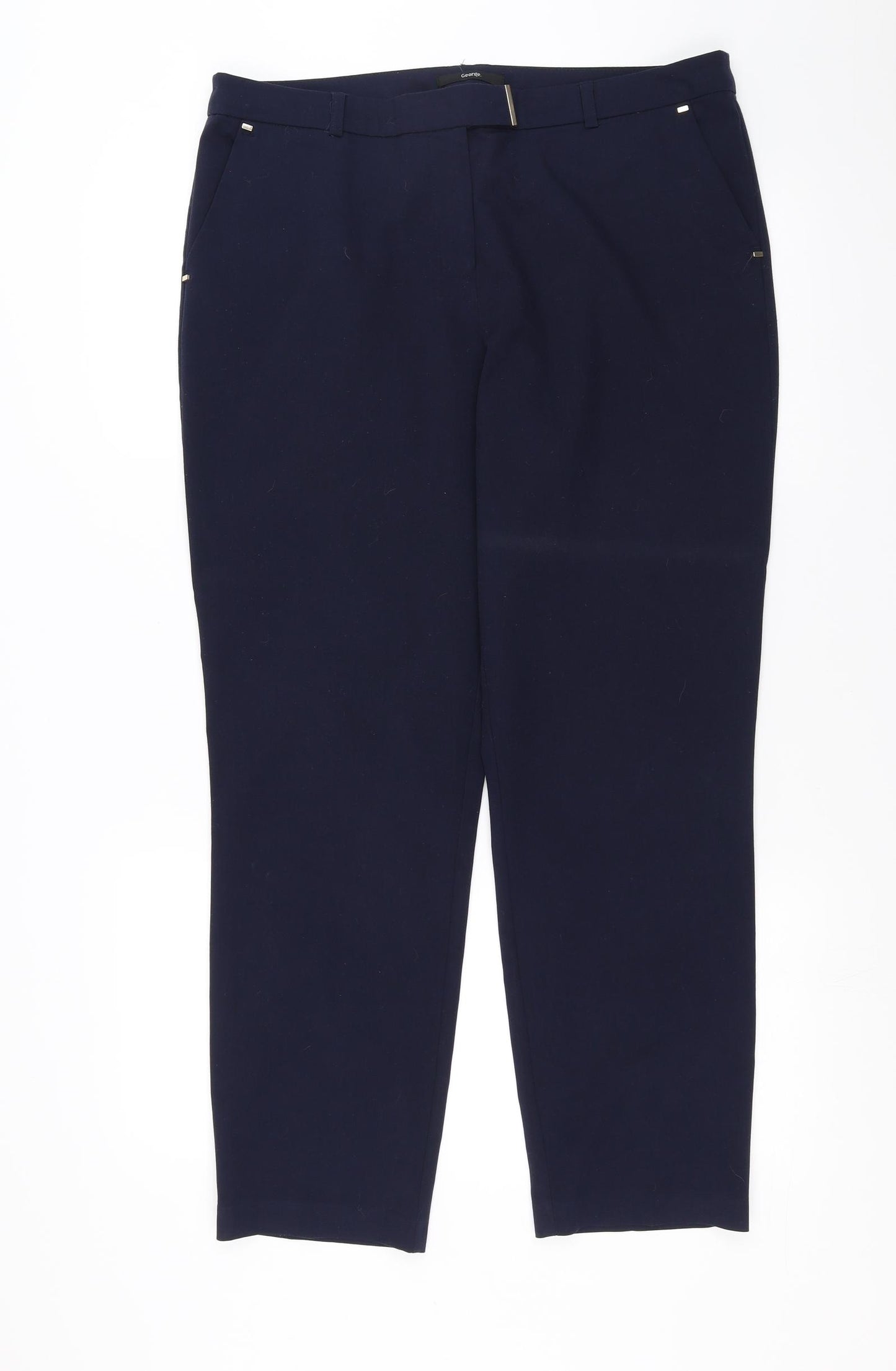 George Womens Blue   Trousers  Size 14 L28 in
