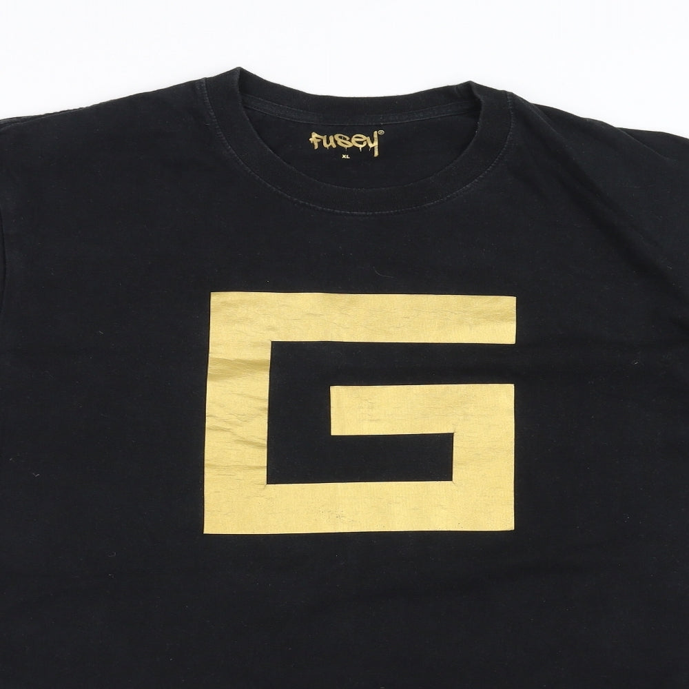 Fusey Mens Black    T-Shirt Size XL  - G