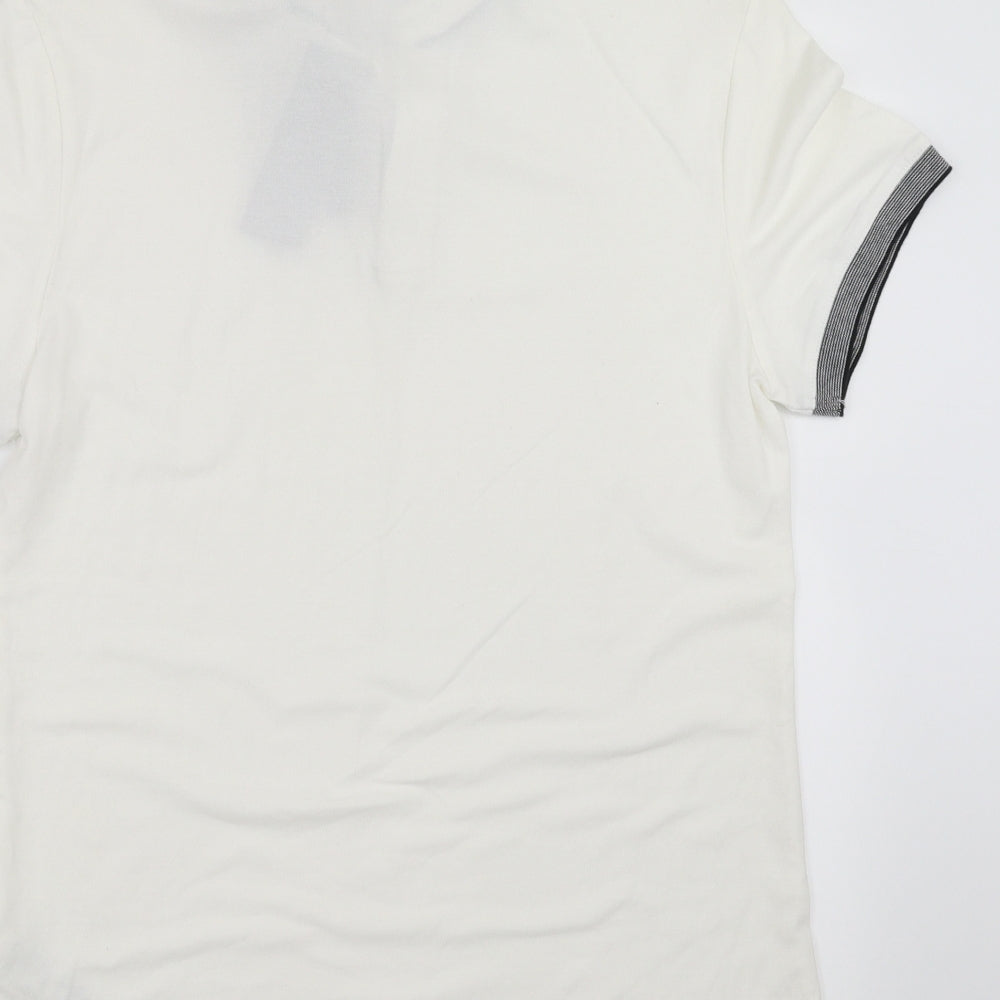 New Look Men Mens White    Polo Size L