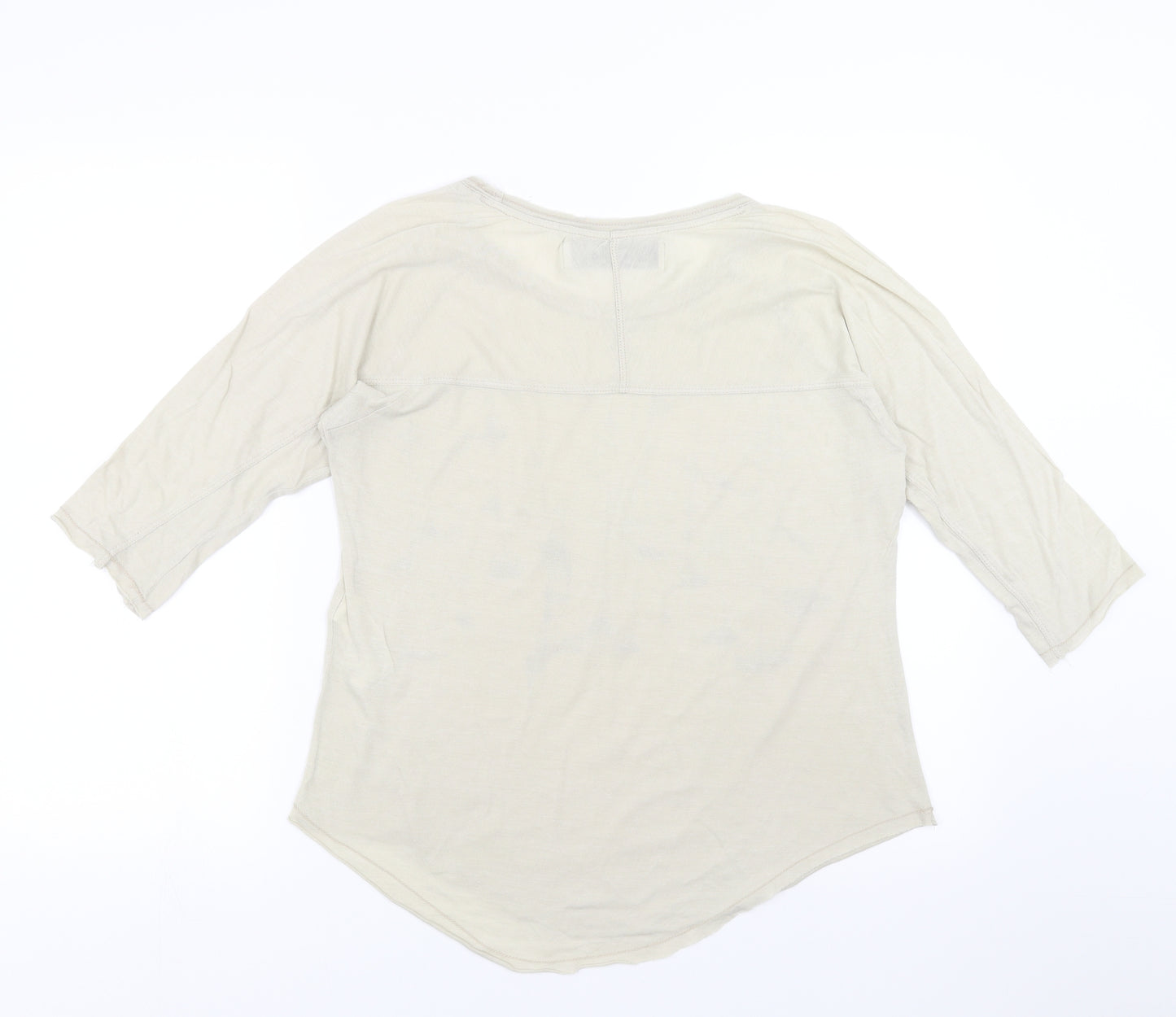Zara Womens Beige   Basic T-Shirt Size M
