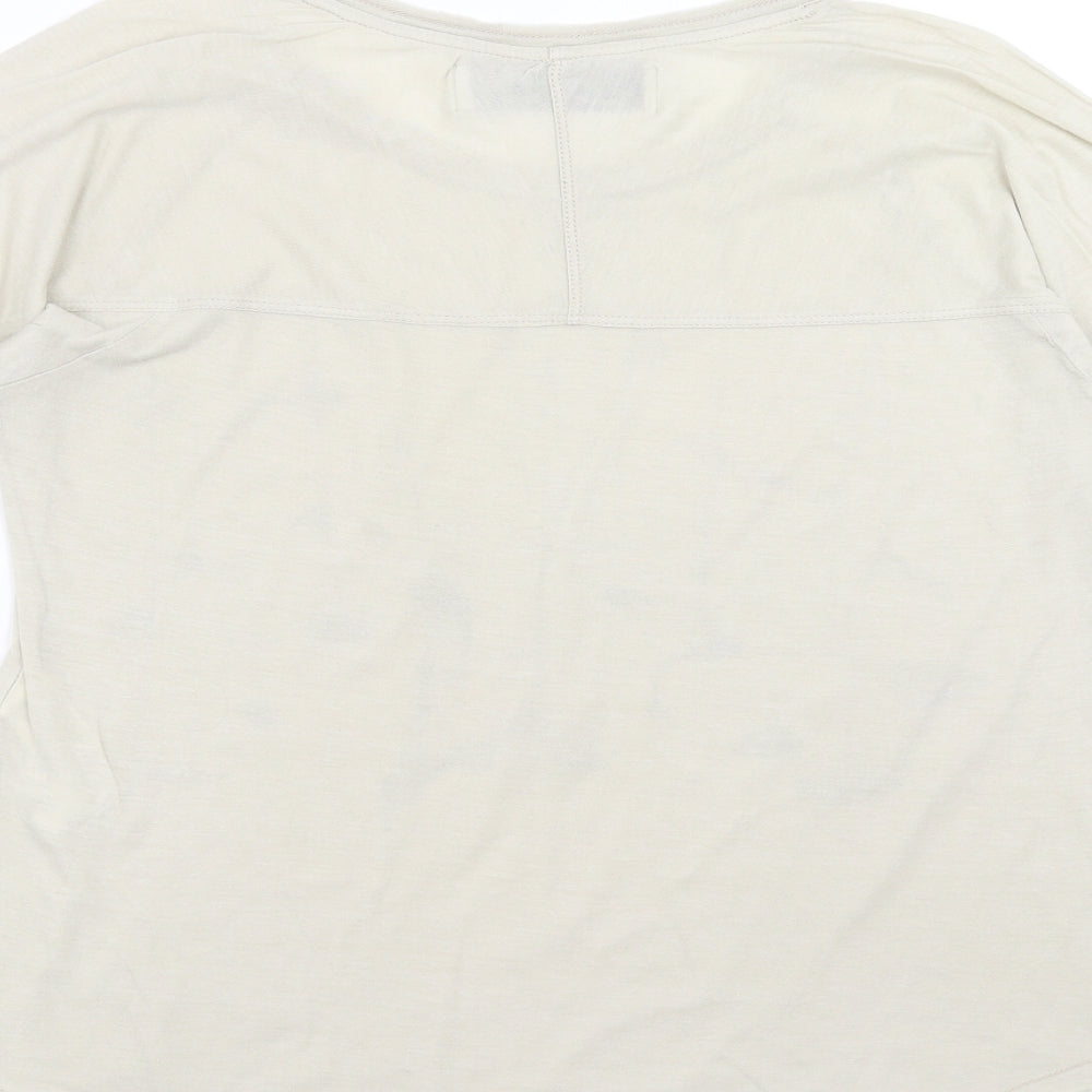 Zara Womens Beige   Basic T-Shirt Size M