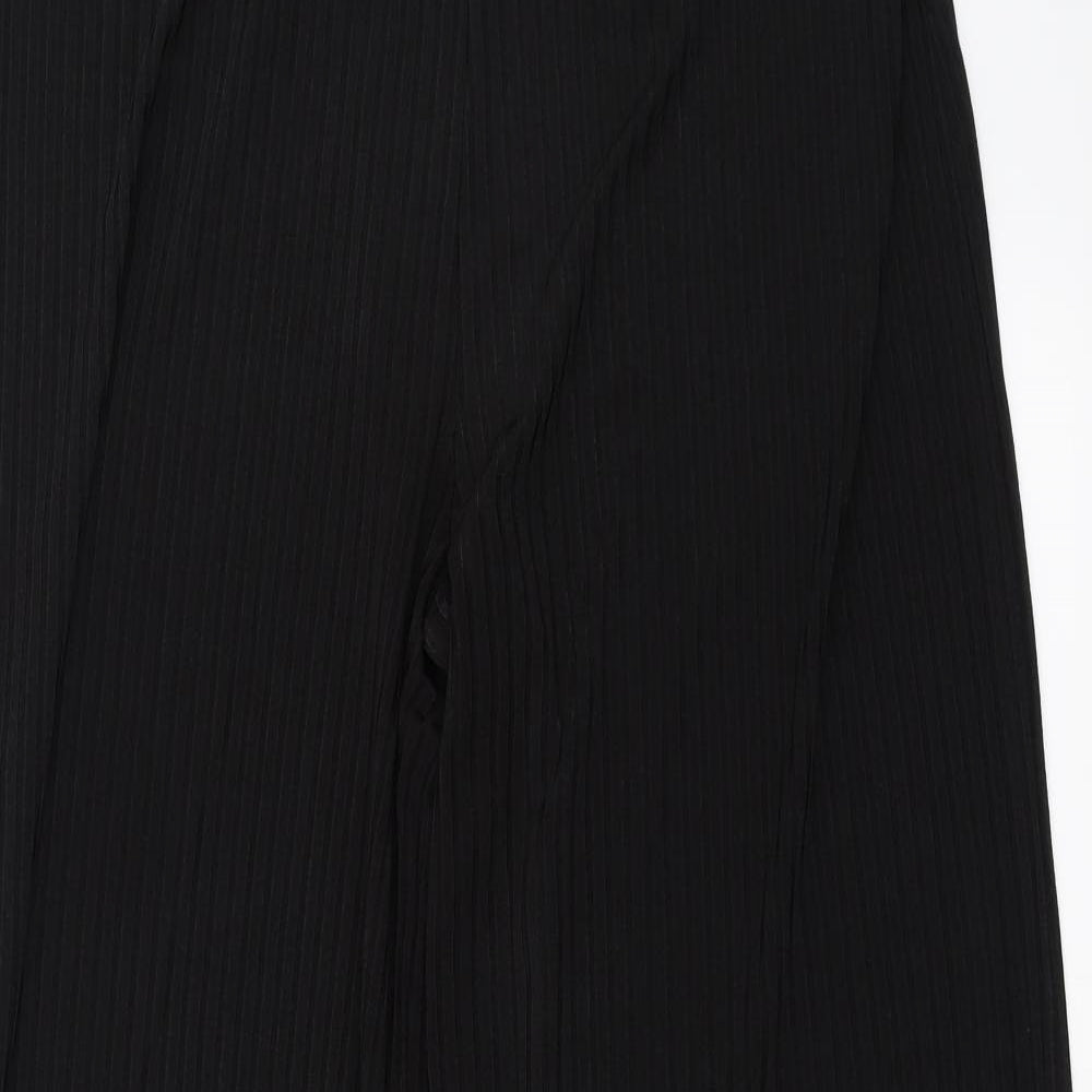 Select Womens Black Striped  Trousers  Size 16 L33 in