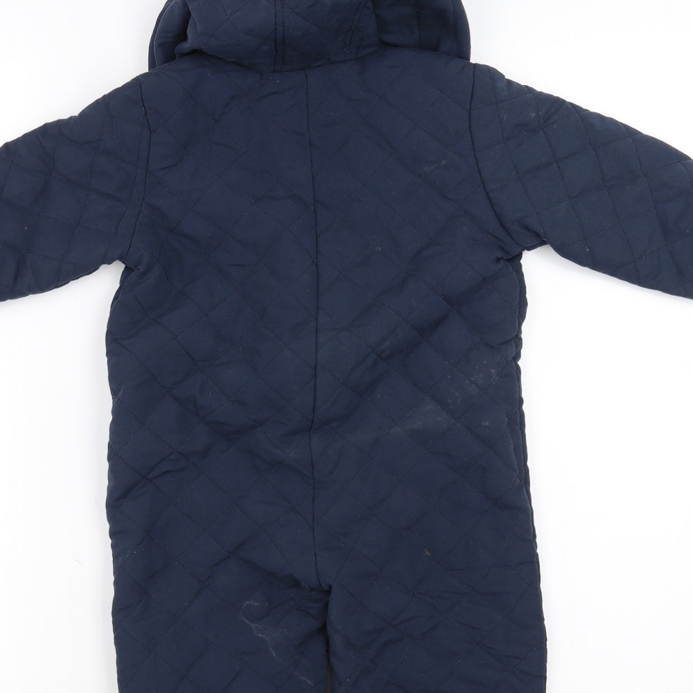 Marks and Spencer Baby Blue   Jacket Snowsuit Size 12-18 Months