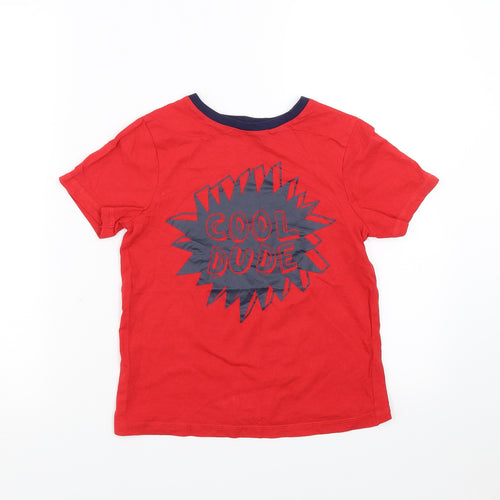 George Boys Red   Basic T-Shirt Size 8-9 Years  - cool dude