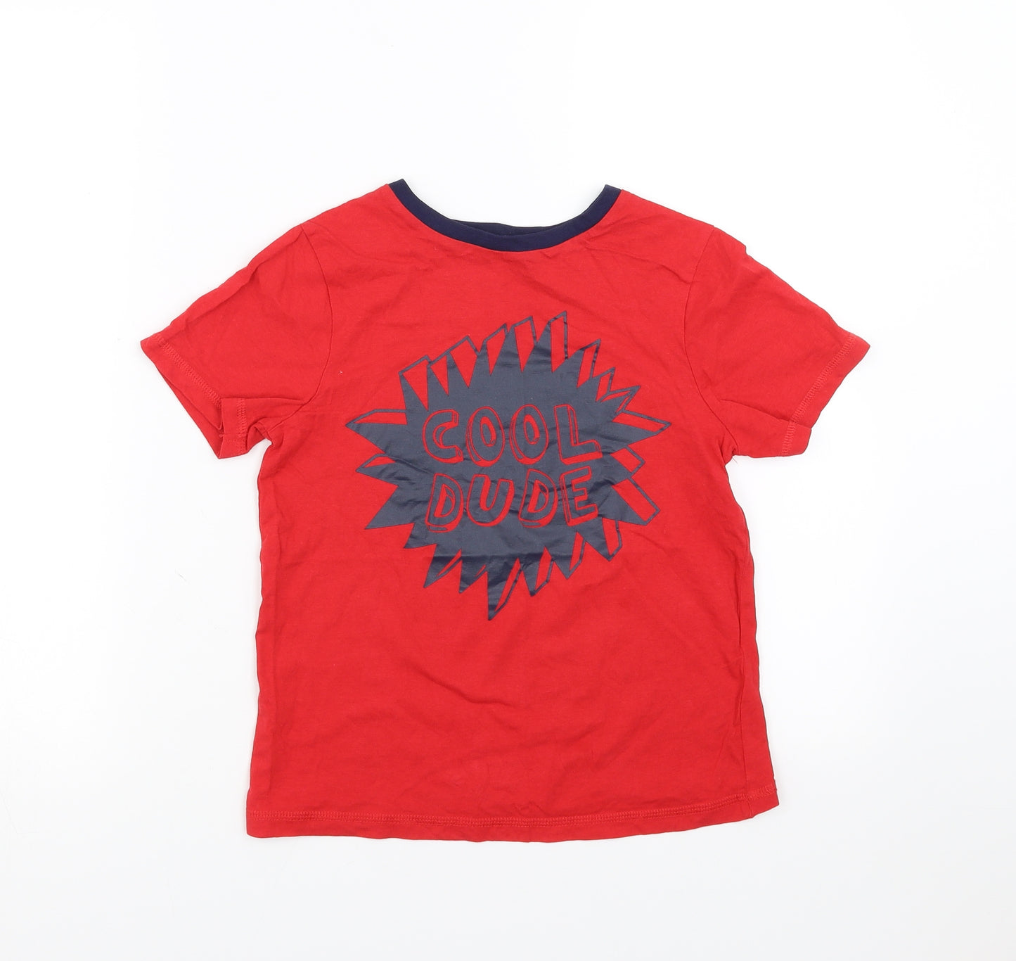 George Boys Red   Basic T-Shirt Size 8-9 Years  - cool dude
