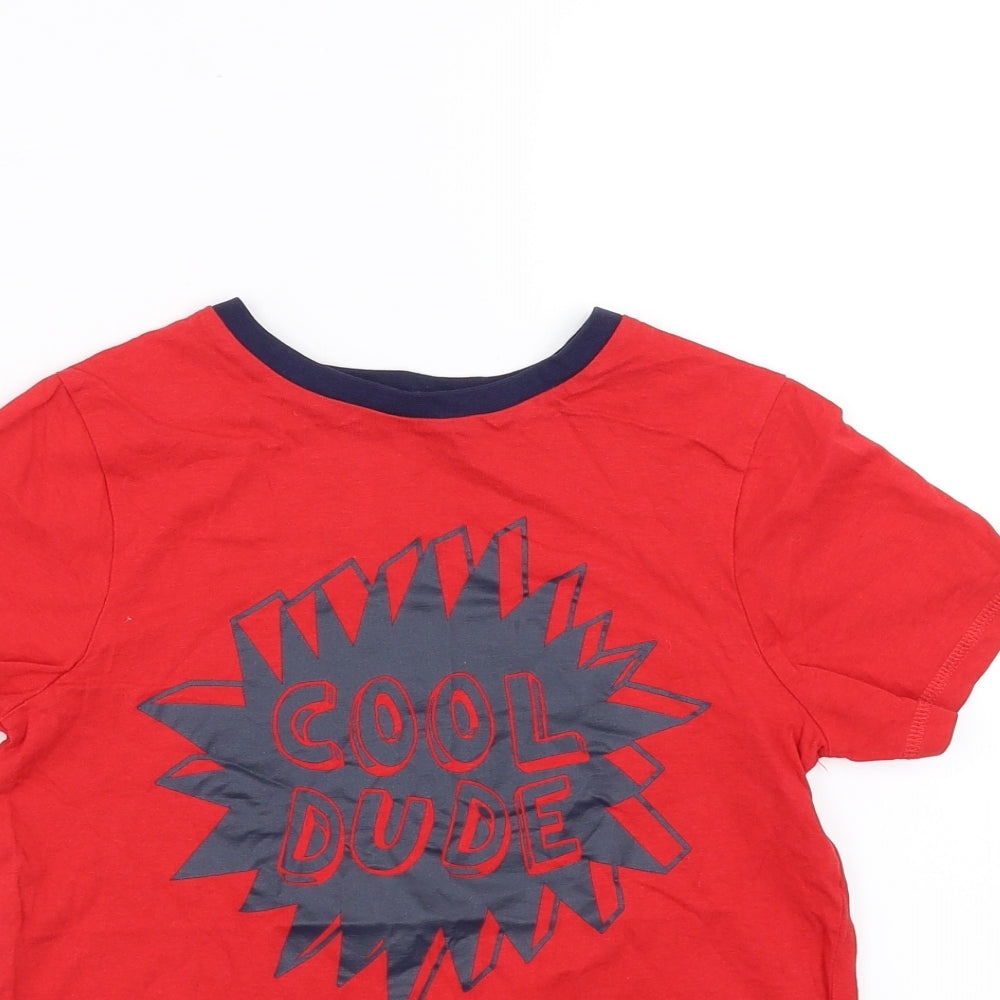 George Boys Red   Basic T-Shirt Size 8-9 Years  - cool dude