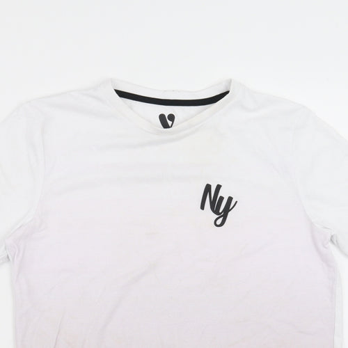Very Boys White   Basic T-Shirt Size 12 Years