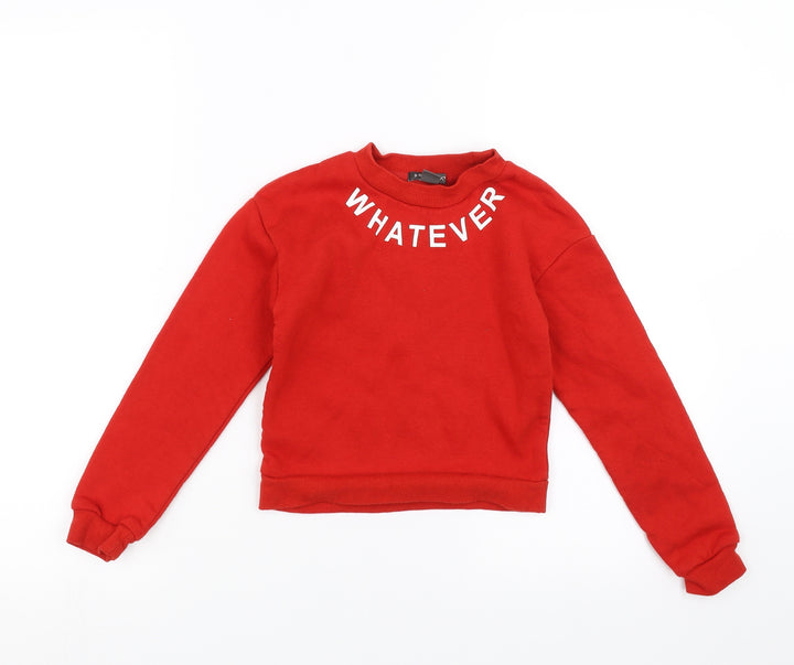 Primark Boys Red Pullover Sweatshirt Size 8-9 Years - whatever