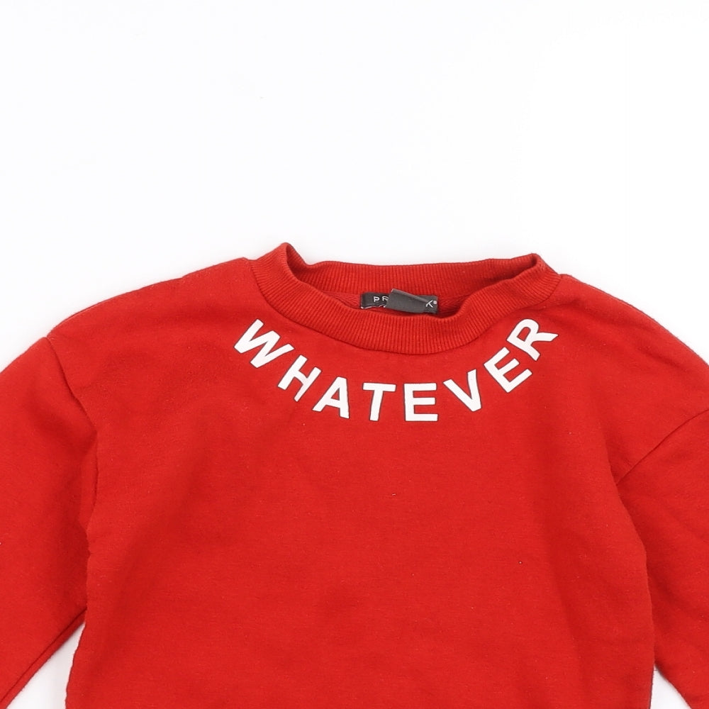 Primark Boys Red   Pullover Sweatshirt Size 8-9 Years  - whatever