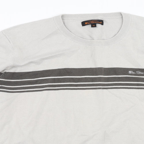 Ben Sherman Mens Grey   Pullover Jumper Size XL