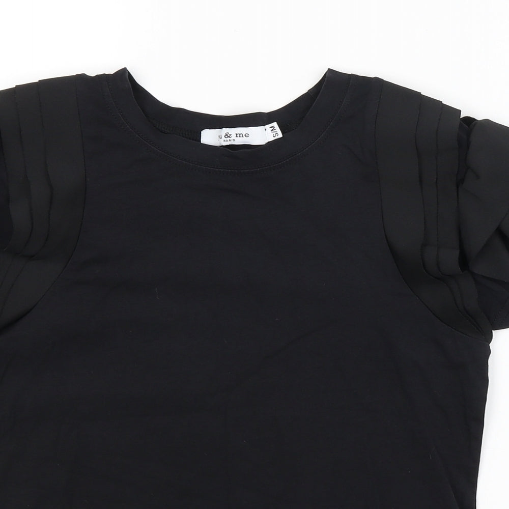 Yu and Me Womens Black   Basic T-Shirt Size S