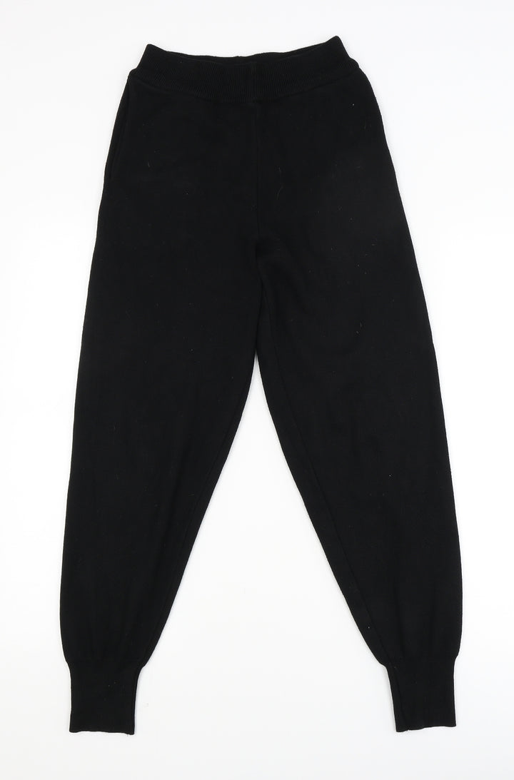 Quiz Womens Black Jogger Trousers Size M L26.5 in