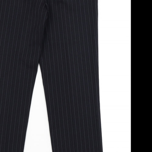 Marks and Spencer Womens Black Striped  Dress Pants Trousers Size 10 L27 in