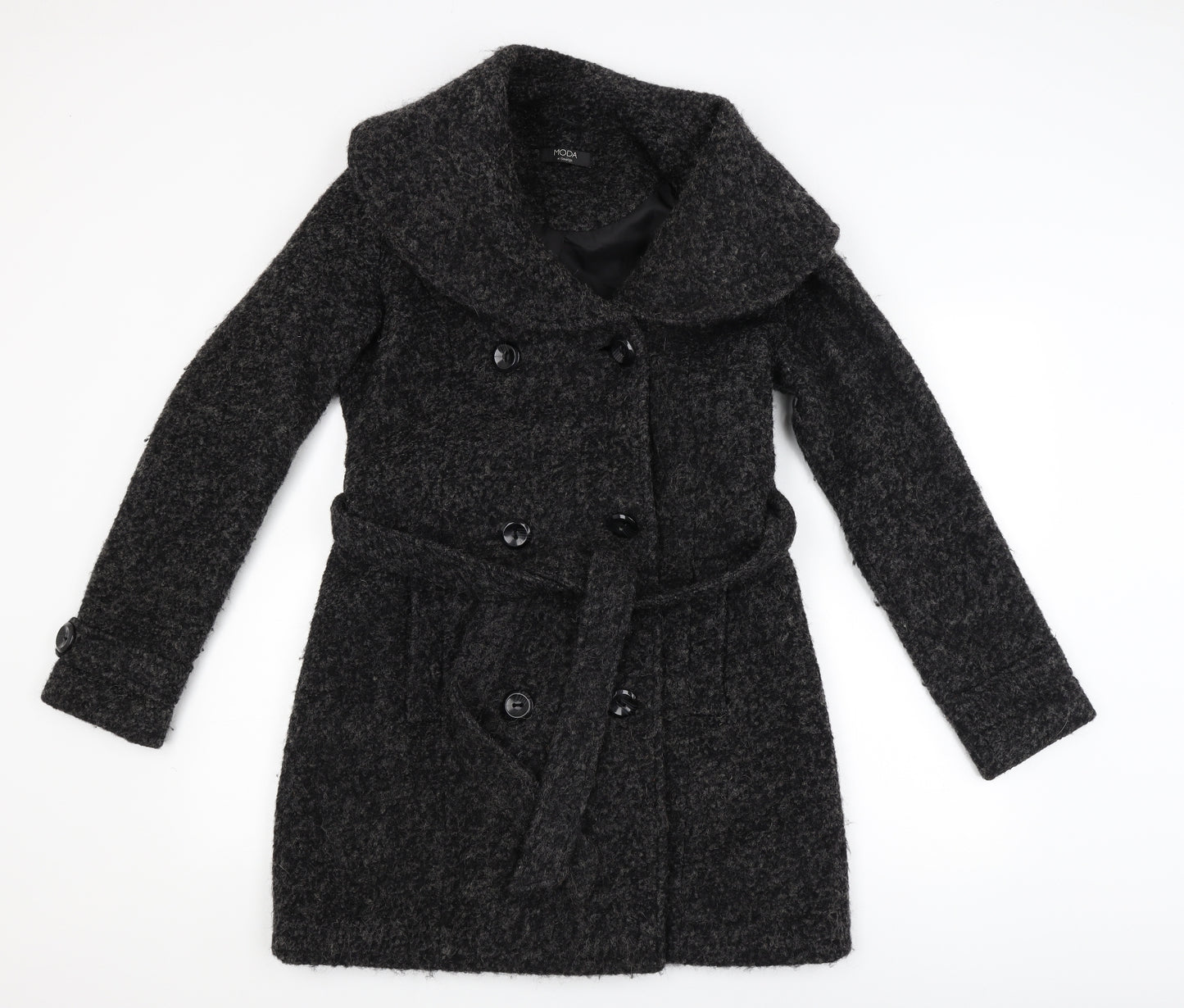 Moda Womens Grey   Overcoat Coat Size 10