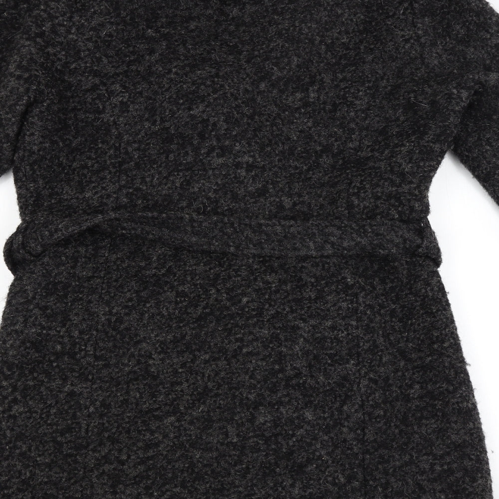 Moda Womens Grey   Overcoat Coat Size 10